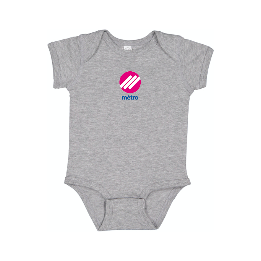 Lausanne Métro Logo Baby Onesie Romper