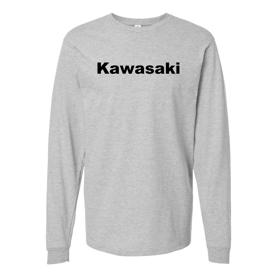 Men's Kawasaki Logo Cotton Long Sleeve T-Shirt
