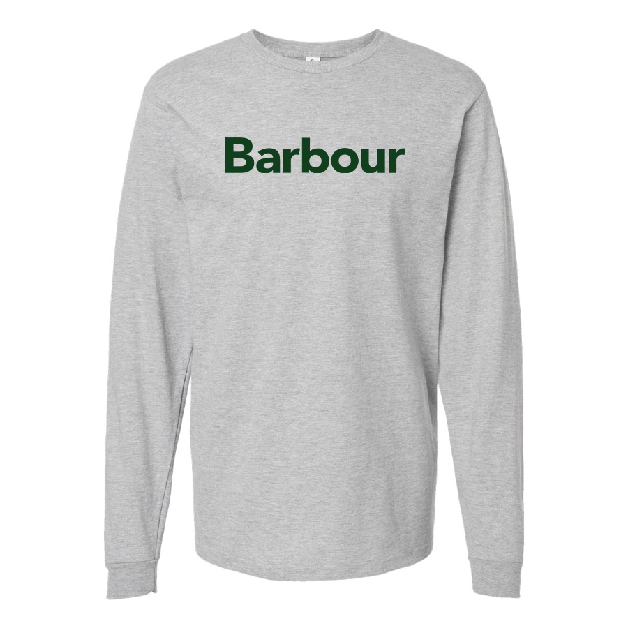 Men's Barbour Logo Cotton Long Sleeve T-Shirt