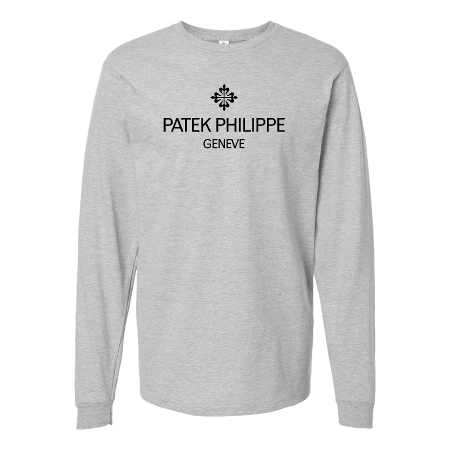 Men's Patek Philippe Logo Cotton Long Sleeve T-Shirt