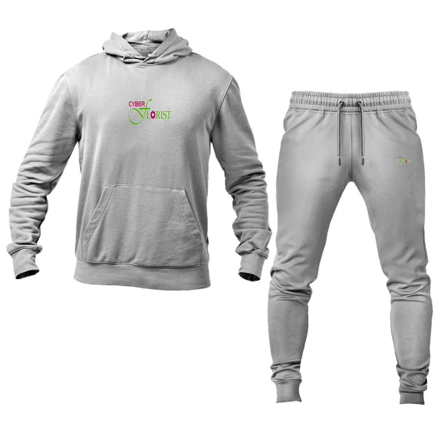 Men's Cyber Florist Logo Hoodie Joggers Set