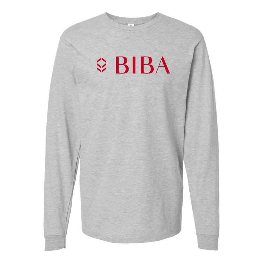 Men's Biba Logo Cotton Long Sleeve T-Shirt