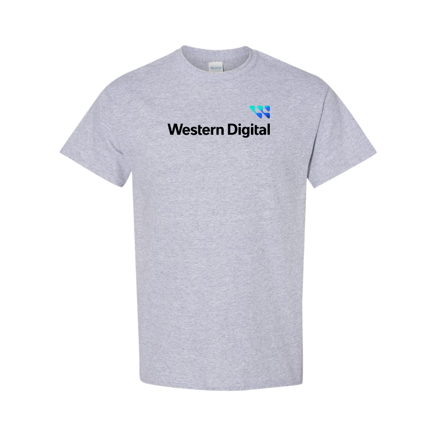 Men's Western Digital Logo Cotton T-Shirt