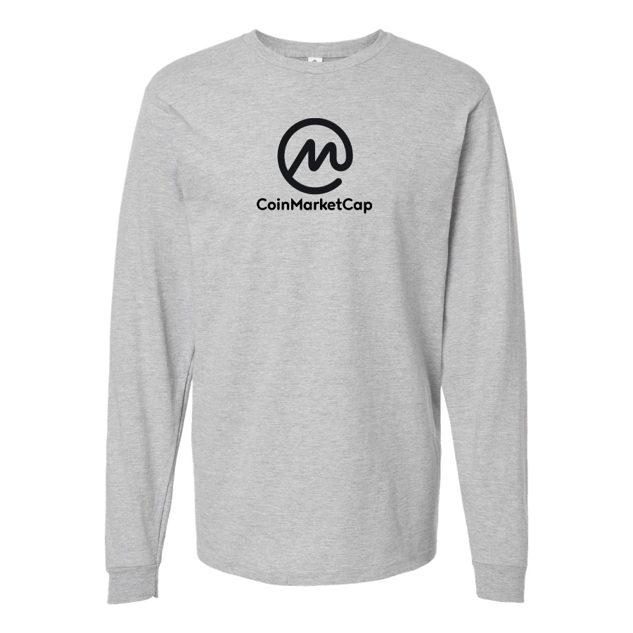 Men's CoinMarketCap Logo Cotton Long Sleeve T-Shirt