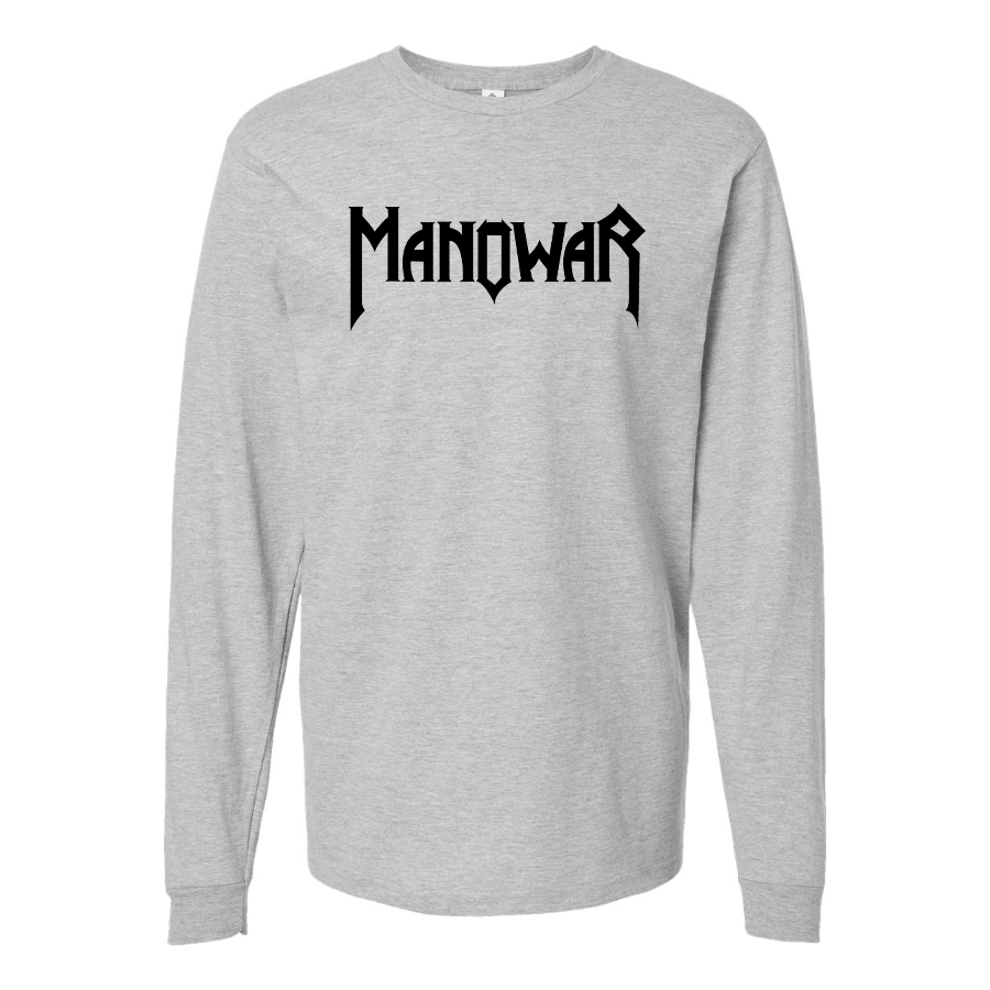 Men's Manowar Logo Cotton Long Sleeve T-Shirt