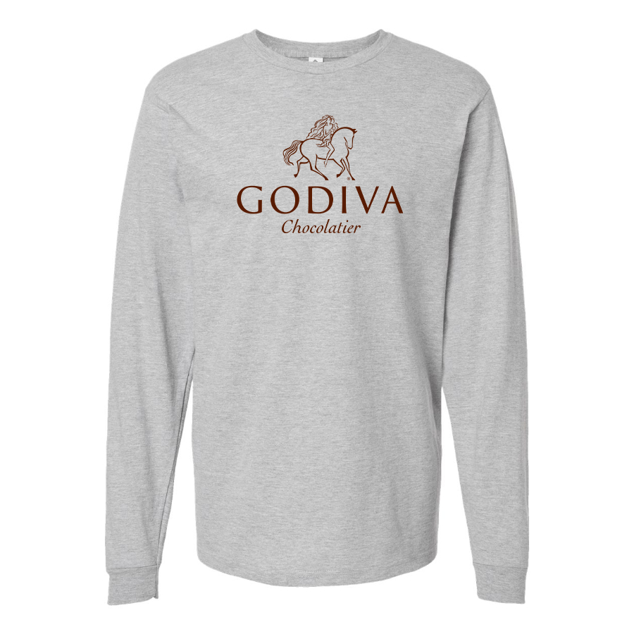 Men's Godiva Logo Cotton Long Sleeve T-Shirt