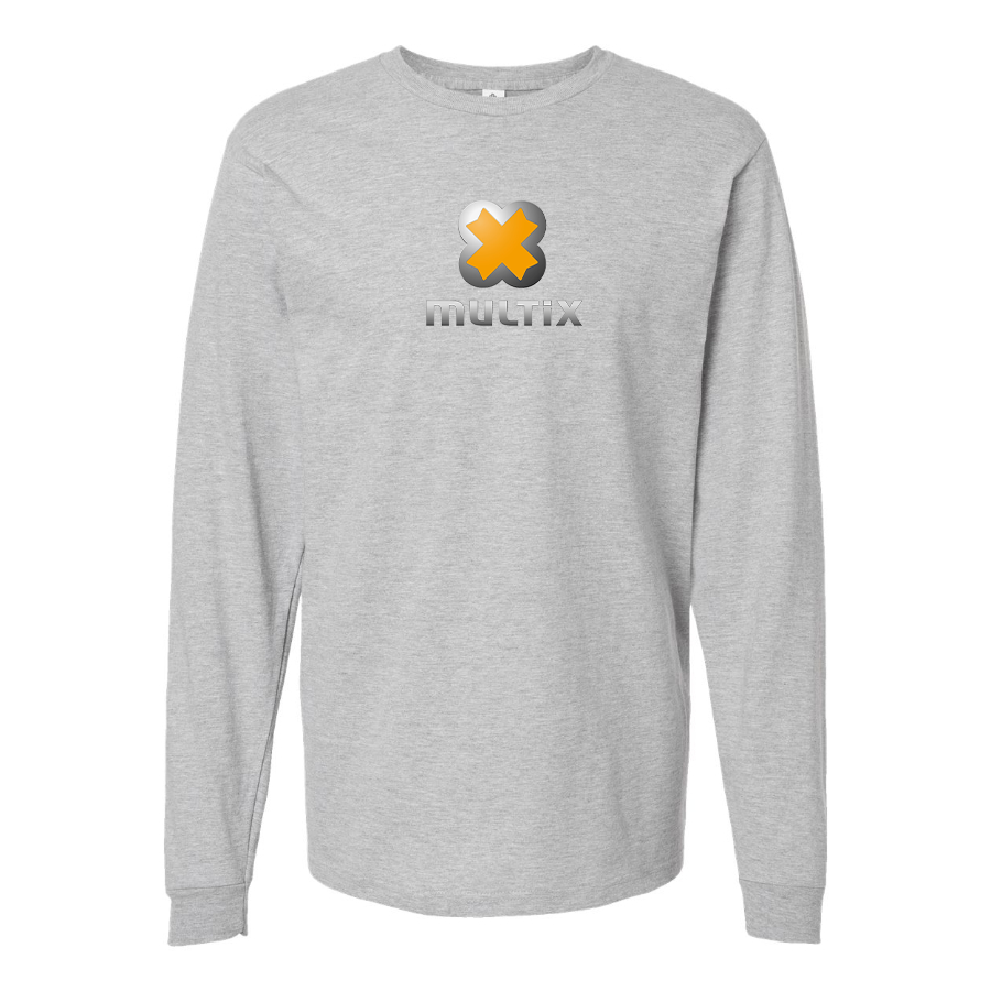 Men's Multix Logo Cotton Long Sleeve T-Shirt