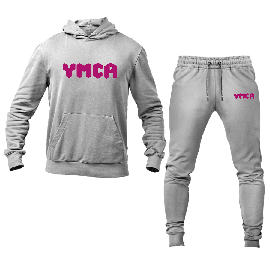 Men's YMCA Mauve Hoodie Joggers Set