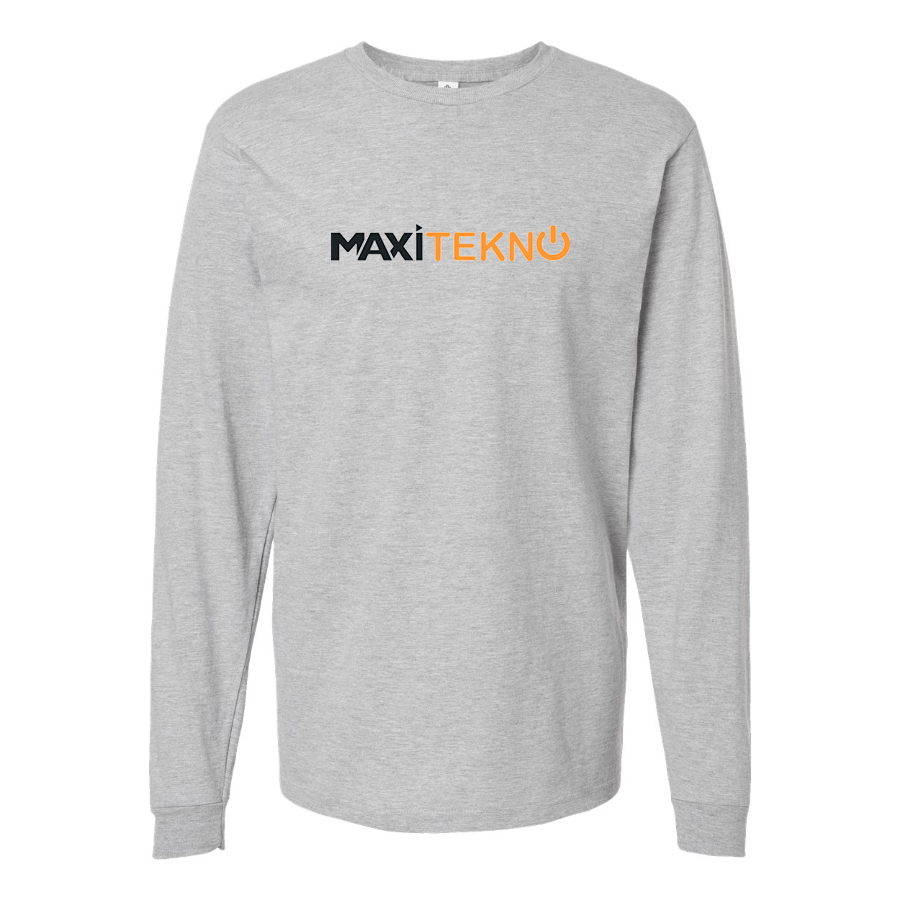 Men's Maxitekno Logo Cotton Long Sleeve T-Shirt