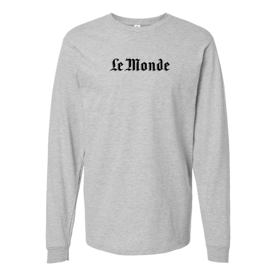 Men's Le Monde Logo Cotton Long Sleeve T-Shirt