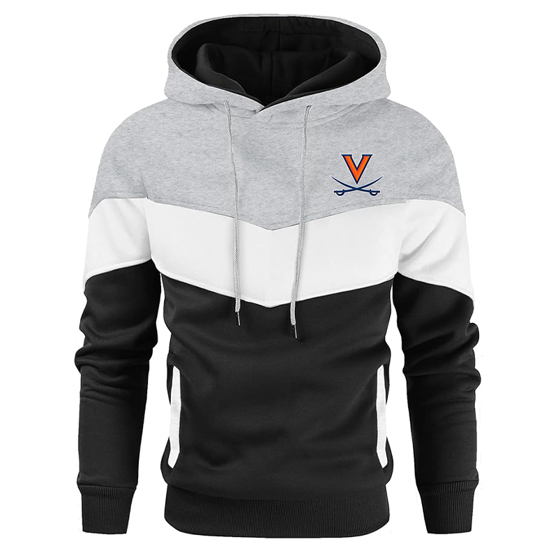 Men's (Design Here) Gesean Novelty Color Block Pullover Fleece Hoodie Long Sleeve Casual