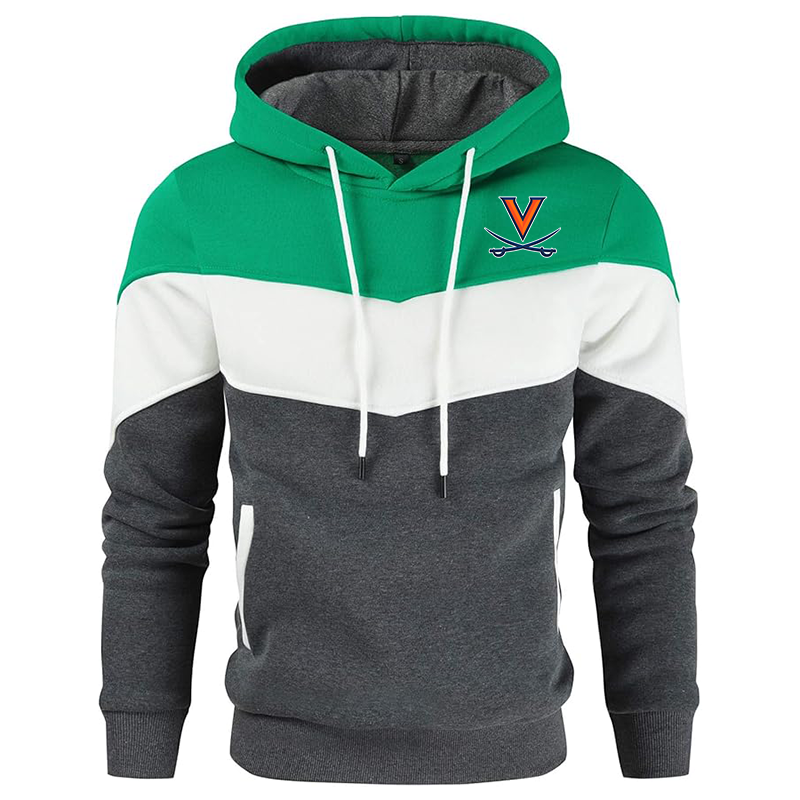 Men's (Design Here) Gesean Novelty Color Block Pullover Fleece Hoodie Long Sleeve Casual