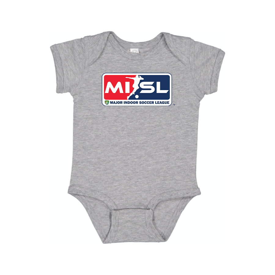 Major Indoor Soccer League Logo Baby Onesie Romper