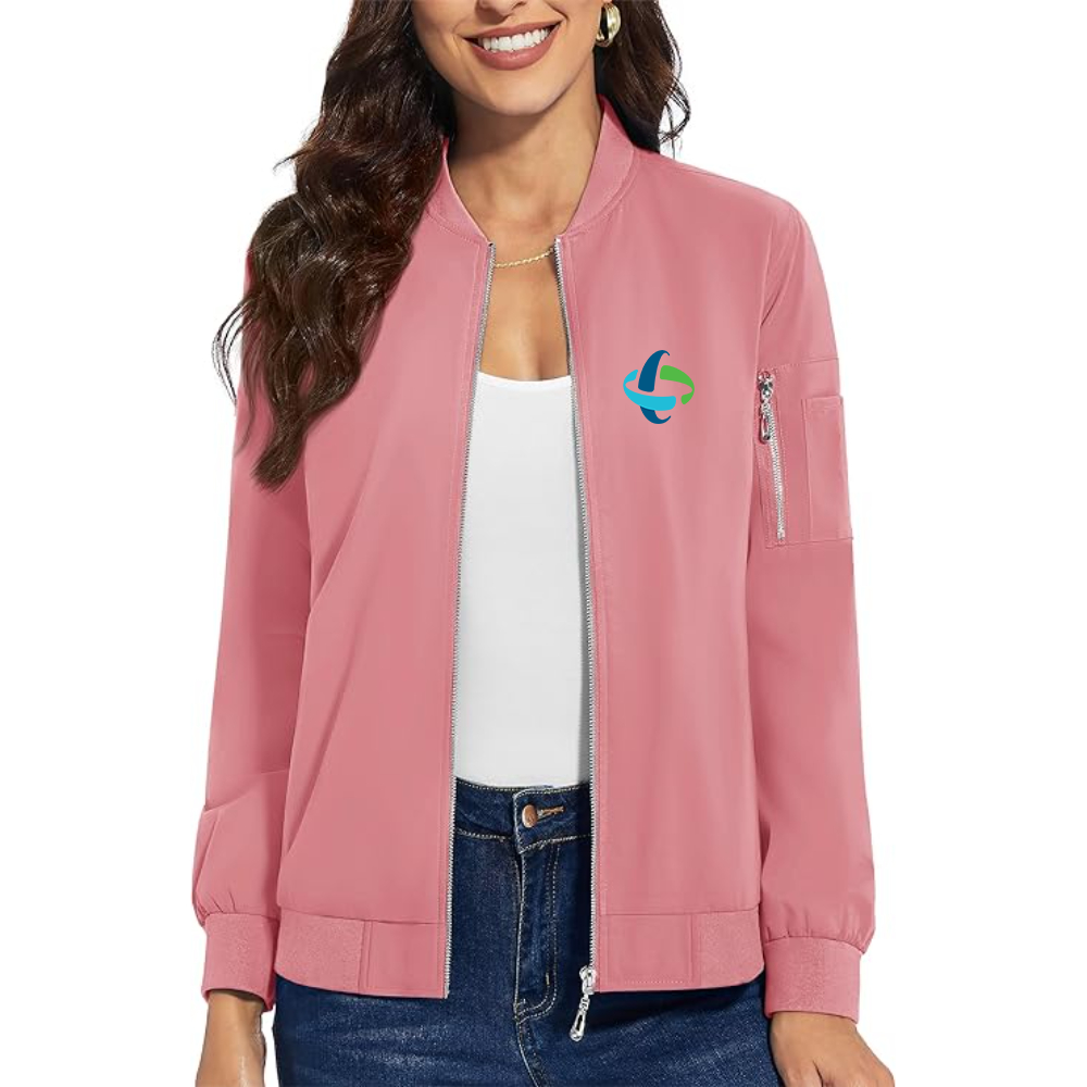 Women's Duke Energy Premium Bomber Jacket with Polished Detailing and Functional Sleeve Pocket Modern Luxury Outerwear