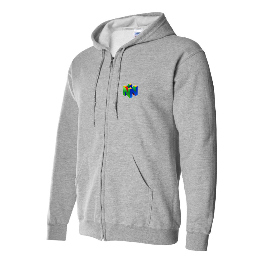 Men's Nintendo N64 Logo Zipper Hoodie