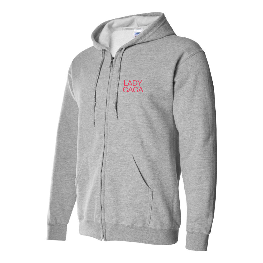 Men's Lady Gaga Logo Zipper Hoodie