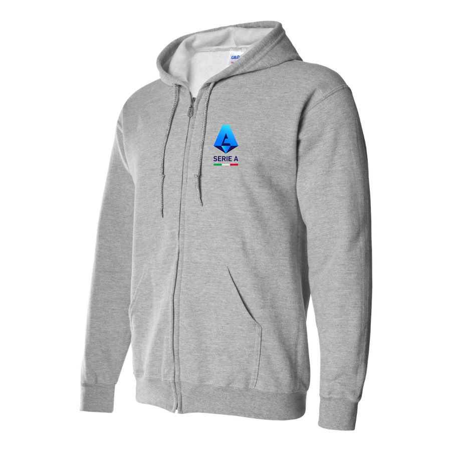 Men's Italian Serie A Logo Zipper Hoodie