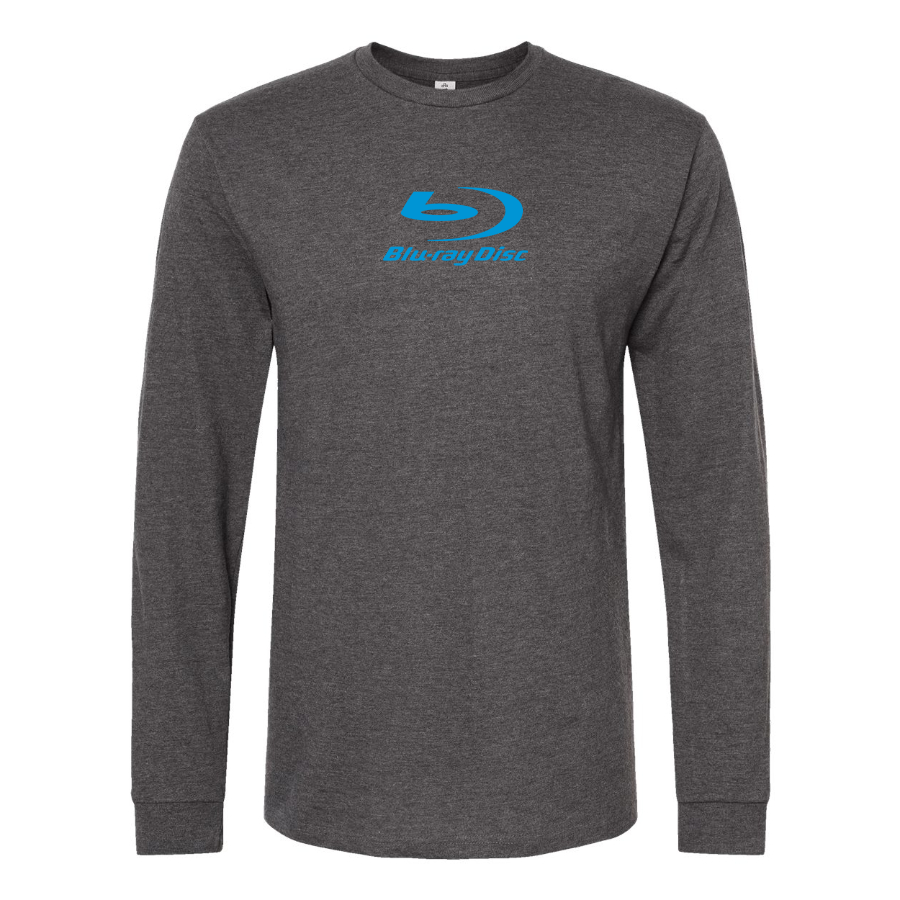 Men's Blu-ray Disc Logo Cotton Long Sleeve T-Shirt