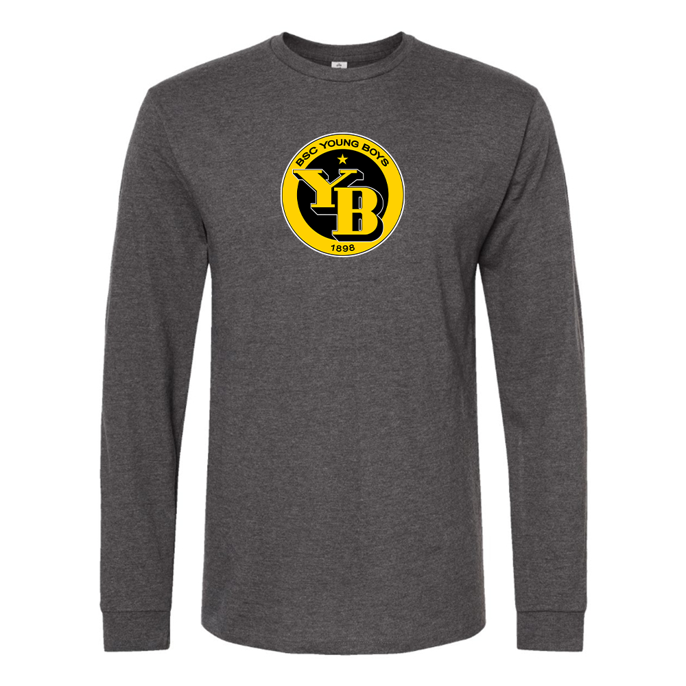 Men's Young Boys Soccer Cotton Long Sleeve T-Shirt
