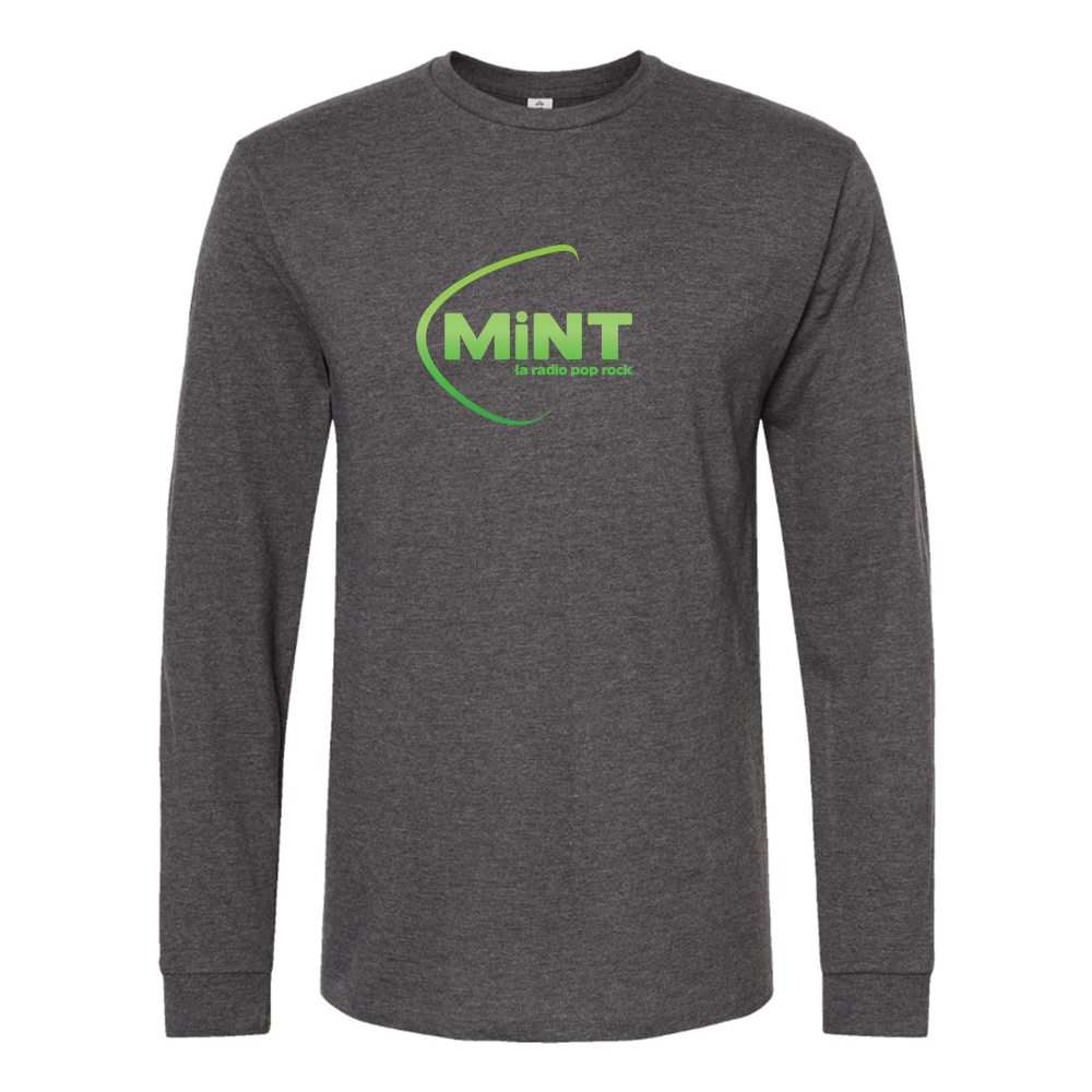 Men's Mint Radio Logo Cotton Long Sleeve T-Shirt