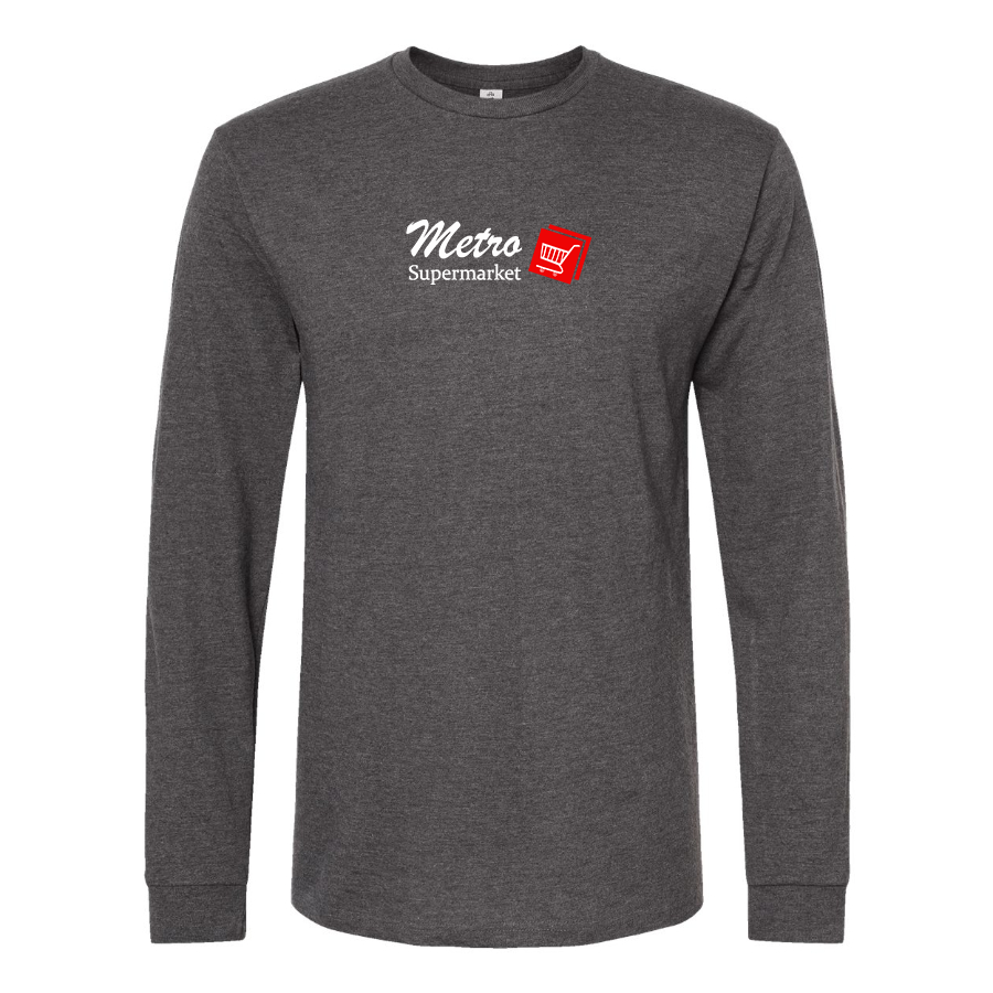 Men's Metro Supermarket Logo Cotton Long Sleeve T-Shirt