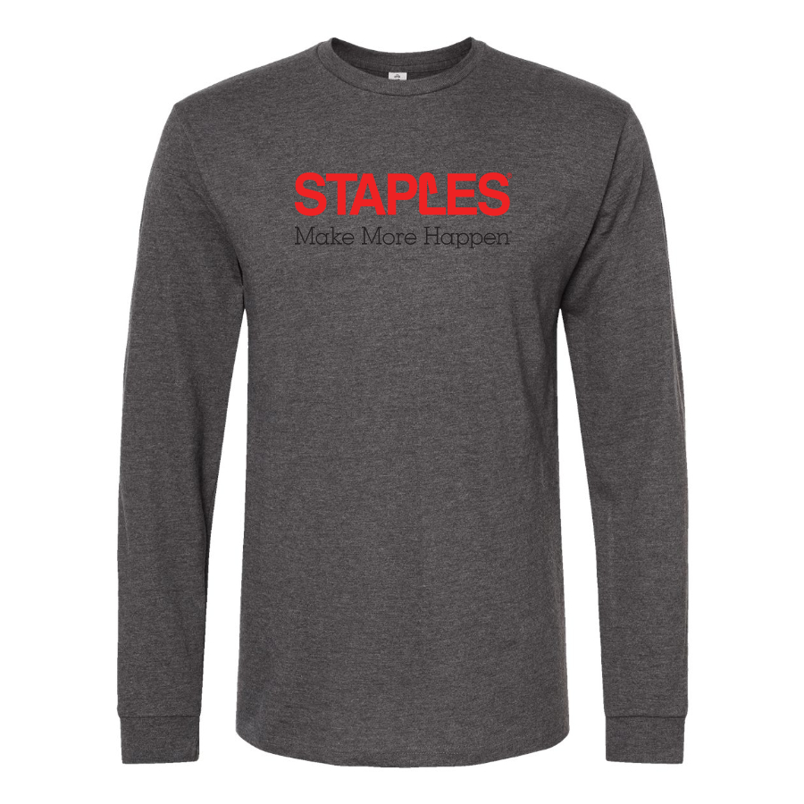 Men's Staples Logo Cotton Long Sleeve T-Shirt