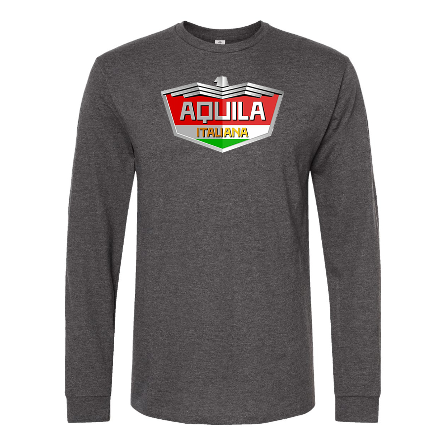 Men's Aquila Italiana Logo Cotton Long Sleeve T-Shirt