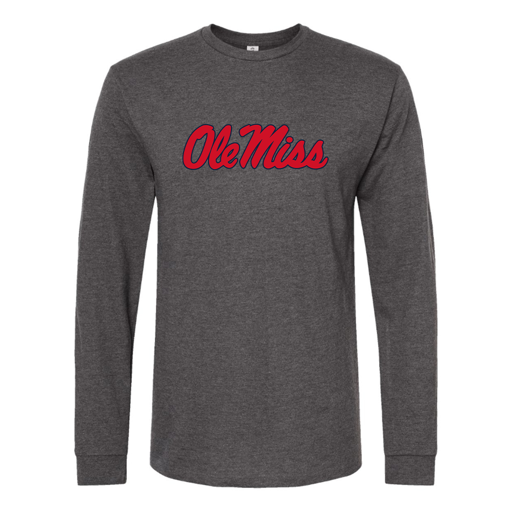 Men's Mississippi Rebels Logo Cotton Long Sleeve T-Shirt