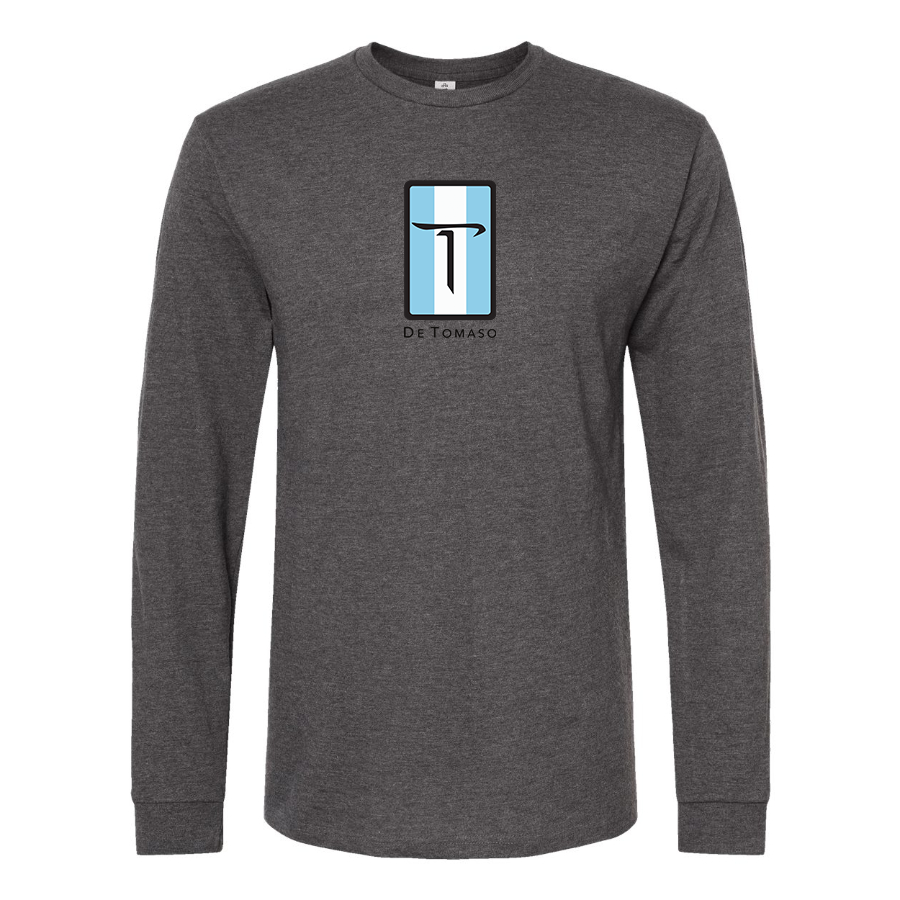 Men's De Tomaso Logo Cotton Long Sleeve T-Shirt