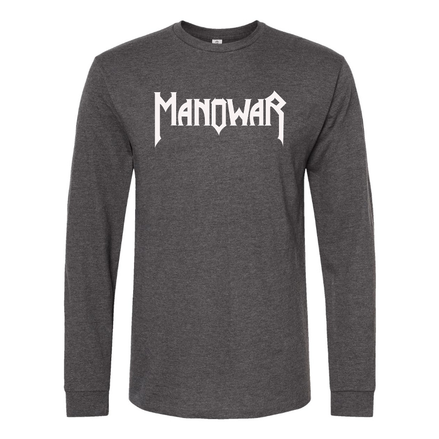 Men's Manowar Logo Cotton Long Sleeve T-Shirt
