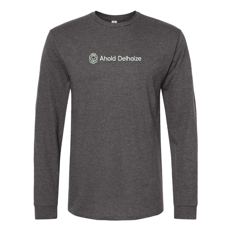 Men's Ahold Delhaize Vertical Logo Cotton Long Sleeve T-Shirt