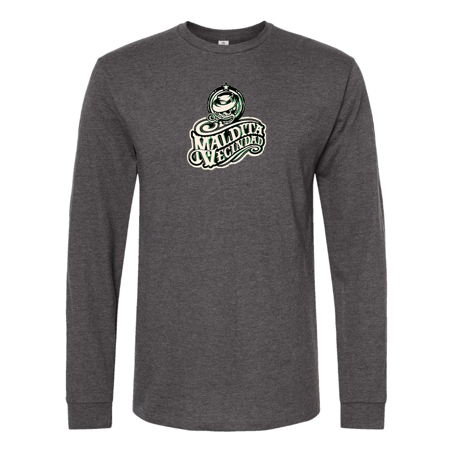 Men's Maldita Vecindad Logo Cotton Long Sleeve T-Shirt