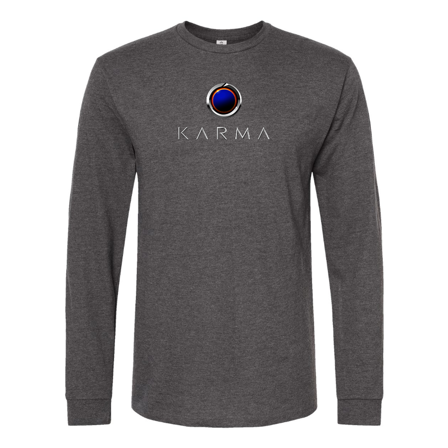 Men's Karma Logo Cotton Long Sleeve T-Shirt