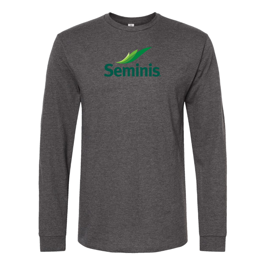 Men's Seminis Logo Cotton Long Sleeve T-Shirt