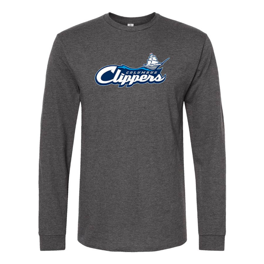 Men's Columbus Clippers Logo Cotton Long Sleeve T-Shirt