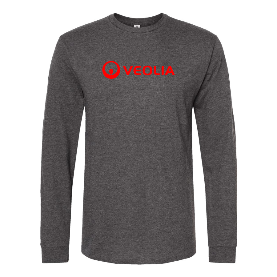 Men's Veolia Logo Cotton Long Sleeve T-Shirt