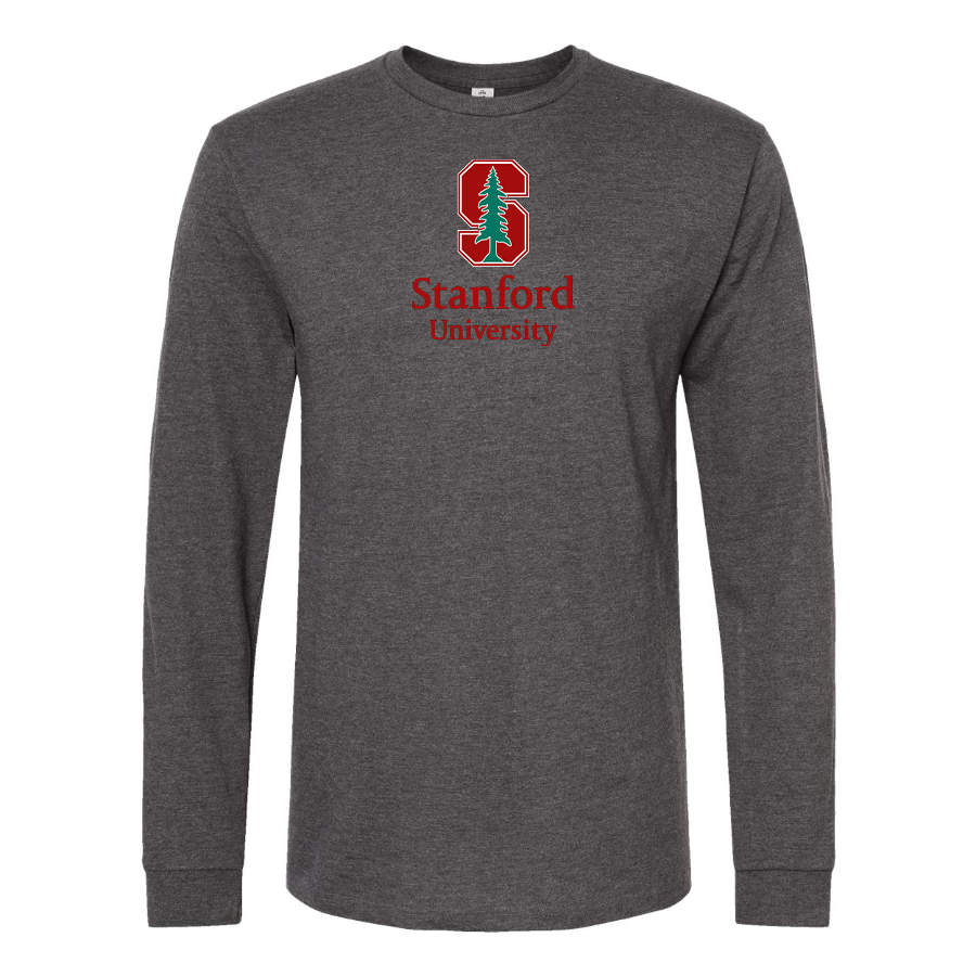 Men's Stanford University Logo Cotton Long Sleeve T-Shirt