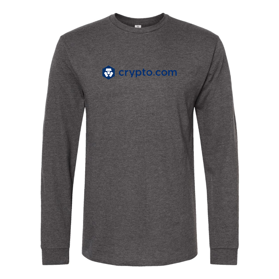 Men's Crypto.Com Logo Cotton Long Sleeve T-Shirt