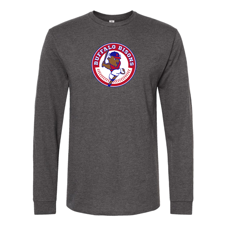 Men's Buffalo Bisons Logo Cotton Long Sleeve T-Shirt