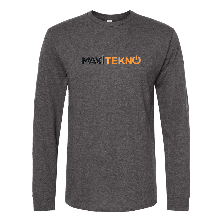 Men's Maxitekno Logo Cotton Long Sleeve T-Shirt