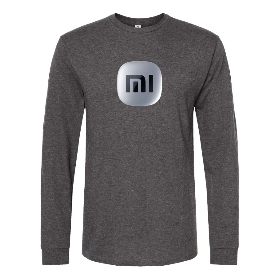 Men's Xiaomi SU7 Logo Cotton Long Sleeve T-Shirt