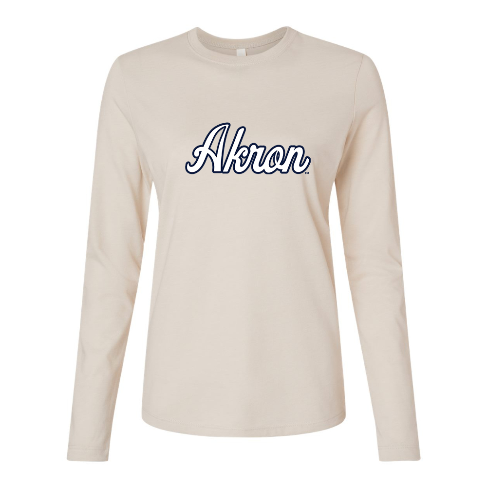 BELLA CANVAS Women’s Akron Zips Jersey Long Sleeve Tee