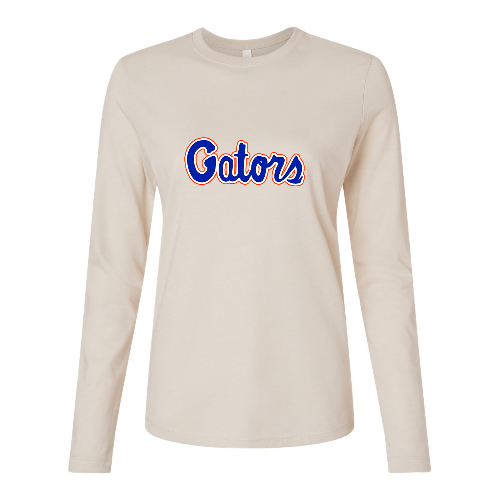 BELLA CANVAS Florida Gators Script Jersey Long Sleeve Tee