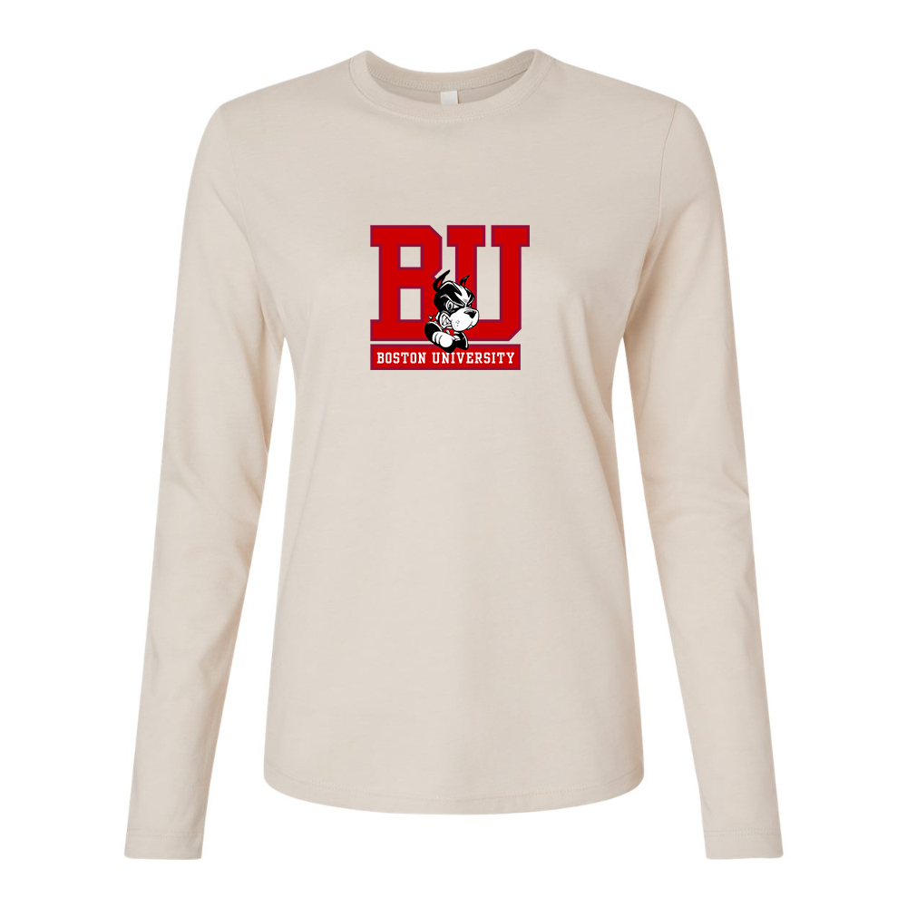 BELLA CANVAS Boston University Terriers Jersey Long Sleeve Tee