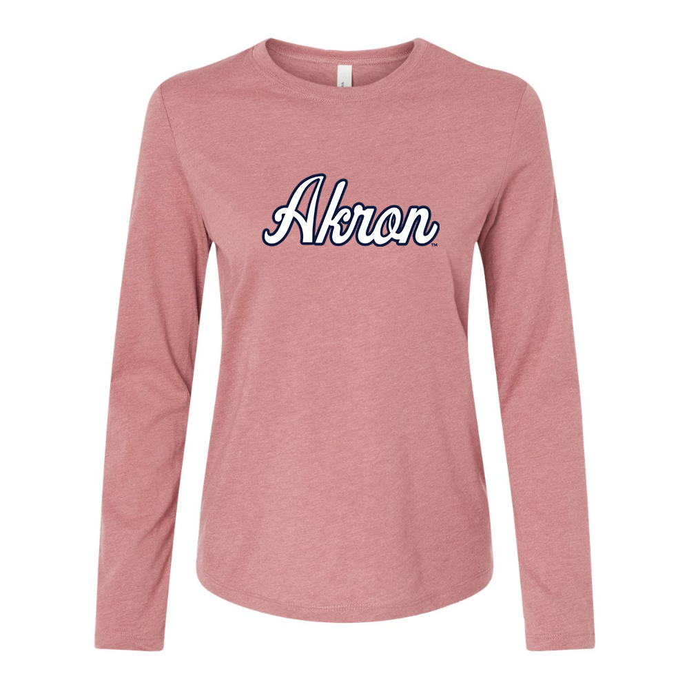 BELLA CANVAS Women’s Akron Zips Jersey Long Sleeve Tee