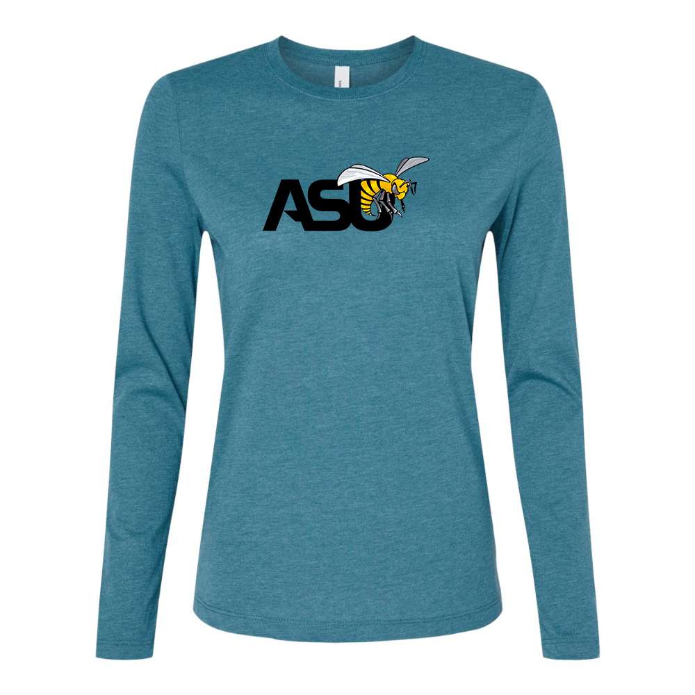 BELLA CANVAS Women’s Alabama State Hornets Jersey Long Sleeve Tee