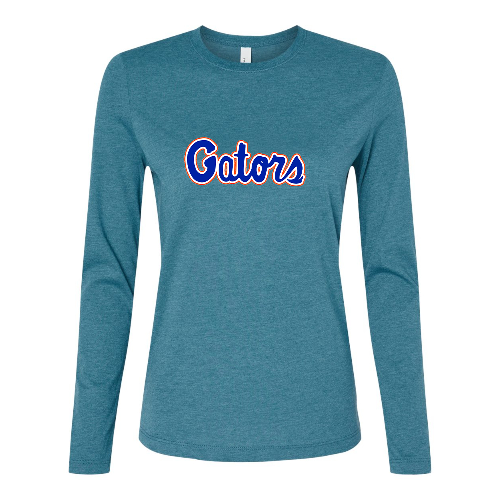 BELLA CANVAS Florida Gators Script Jersey Long Sleeve Tee
