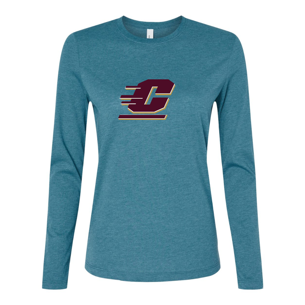 BELLA CANVAS Central Michigan Chippewas Jersey Long Sleeve Tee