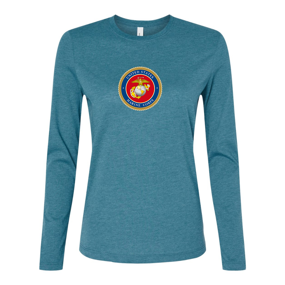 BELLA CANVAS Women’s USMC Emblem Jersey Long Sleeve Tee