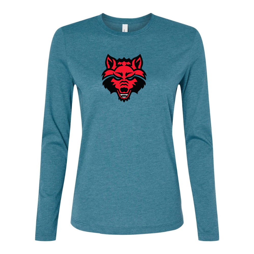 BELLA CANVAS Women’s Arkansas State Red Wolves Jersey Long Sleeve Tee